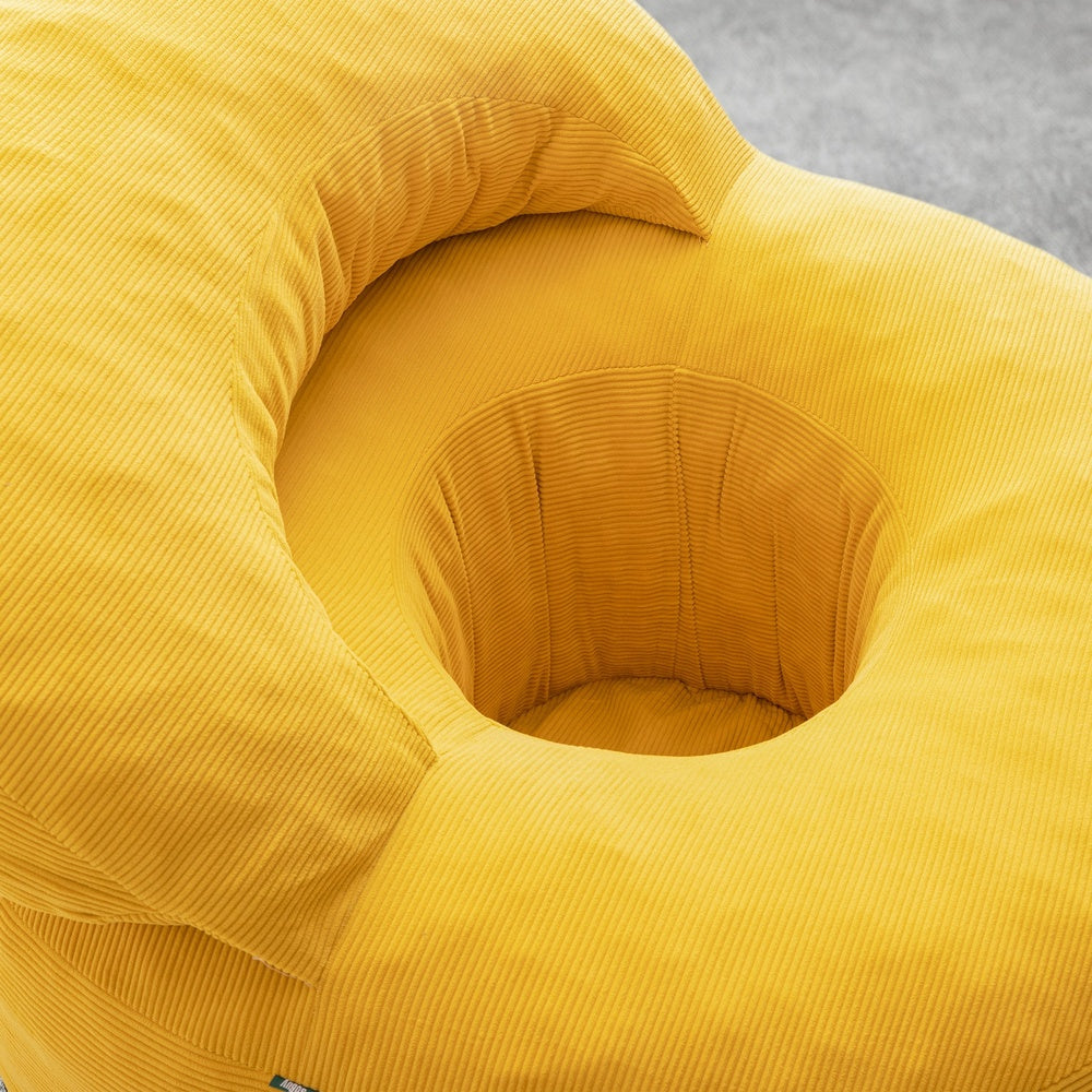 SoBuy | Sofa | Skandinavischer Sessel in Gelb mit Fußhocker | Yellow | 110×125×65 cm | FST100-Y