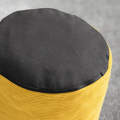 SoBuy | Sofa | Skandinavischer Sessel in Gelb mit Fußhocker | Yellow | 110×125×65 cm | FST100-Y