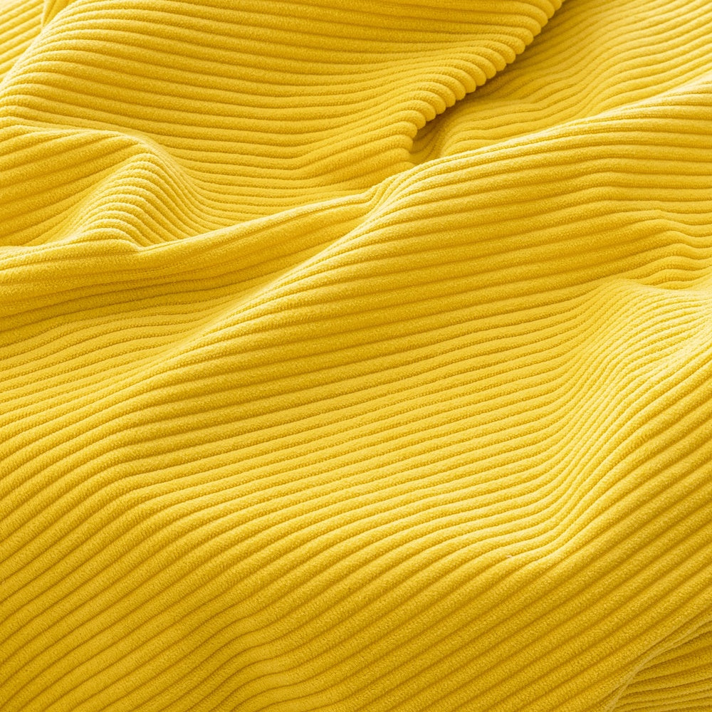 SoBuy | Sofa | Skandinavischer Sessel in Gelb mit Fußhocker | Yellow | 110×125×65 cm | FST100-Y