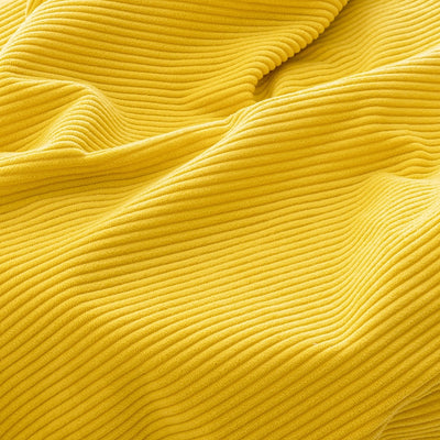 SoBuy | Sofa | Skandinavischer Sessel in Gelb mit Fußhocker | Yellow | 110×125×65 cm | FST100-Y