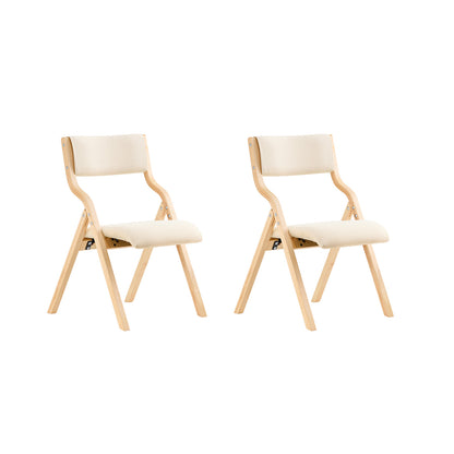 SoBuy | Set mit 2 Klappstühlen aus Holz | Küchenstuh | Schreibtischstuhl Kinder | Weiß | FST40-Wx2