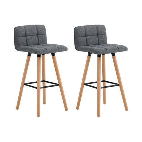 SoBuy | Barhocker 2er set | Tresenhocker | Sitzhöhe 68cm | Dunkelgrau | FST50-DGx2