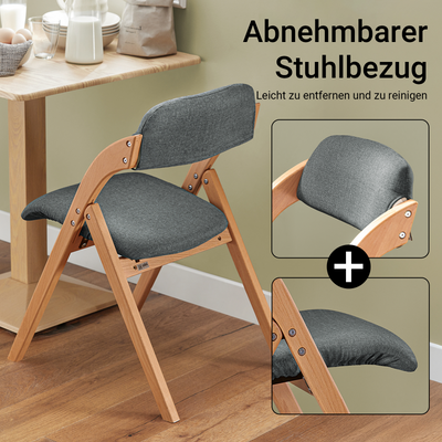 SoBuy 2er Set Klappstuhl Gepolstert | Ergonomische Esszimmerstühle Klappbar | FST92-SGx2