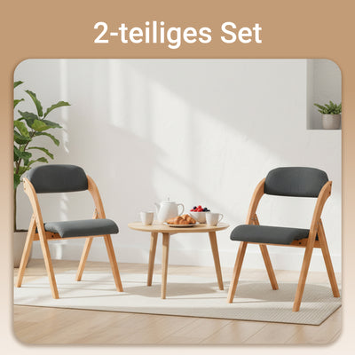 SoBuy 2er Set Klappstuhl Gepolstert | Ergonomische Esszimmerstühle Klappbar | FST92-SGx2