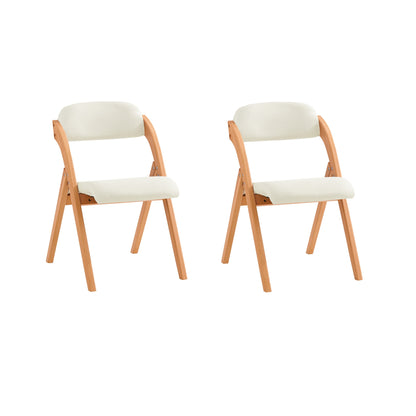 SoBuy | 2er Set Klappstuhl | Küchenstuh l Schreibtischstuhl | Weiß | FST92-Wx2