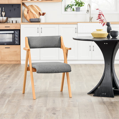 SoBuy | Klappstuhl | Küchenstuh l Schreibtischstuhl | Dunkelgrau | FST98-HG