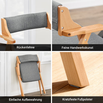 SoBuy | Klappstuhl | Küchenstuh l Schreibtischstuhl | Dunkelgrau | FST98-HG