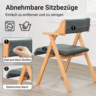 SoBuy | Klappstuhl | Küchenstuh | Schreibtischstuhl | Vergrößerter&Verbreiterter Dunkelgrau | FST98-SG