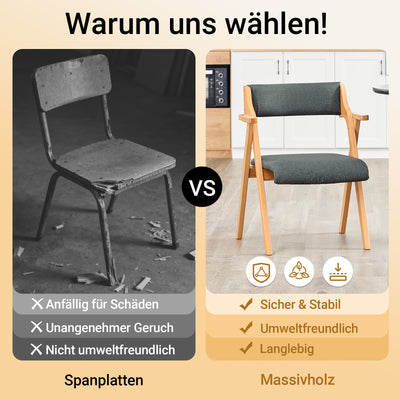 SoBuy | Klappstuhl | Küchenstuh | Schreibtischstuhl | Vergrößerter&Verbreiterter Dunkelgrau | FST98-SG