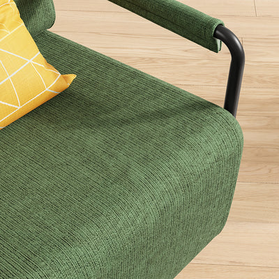 SoBuy | Sofa | Relax-Sessel mit Hocker | Dark Green | 59×74×78 cm | FST99-SY