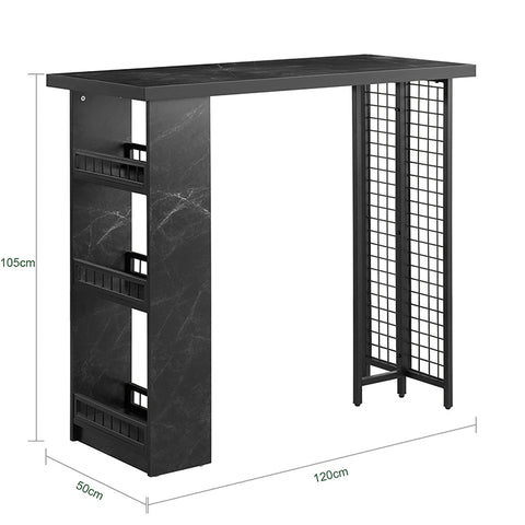 SoBuy | Bartisch | Esstisch | Küchentisch | Balkontisch | Schwarz | FWT100-SCH