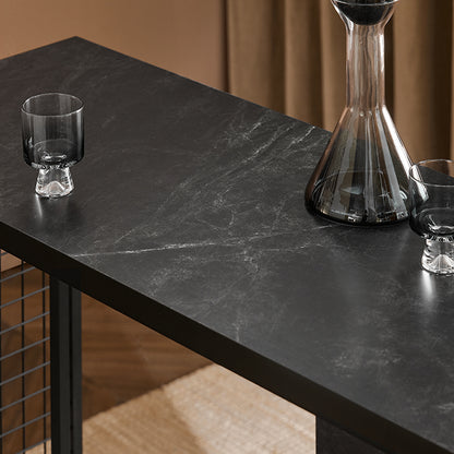 SoBuy | Bartisch | Esstisch | Küchentisch | Balkontisch | Schwarz | FWT100-SCH