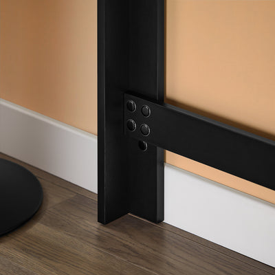 SoBuy | Küchentheke Bartisch | mit 3 Ablageflächen | Stehtisch | Küchentisch Schwarz | FWT17-II-SCH