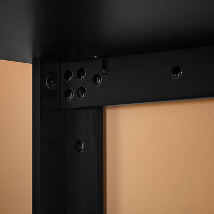 SoBuy | Küchentheke Bartisch | mit 3 Ablageflächen | Stehtisch | Küchentisch Schwarz | FWT17-II-SCH