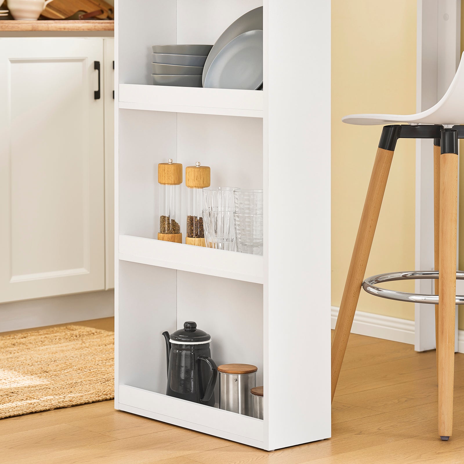 SoBuy | Bartisch | Stehtisch | Küchentisch Weiß | FWT17-II-W