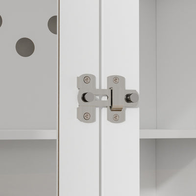 SoBuy Katzentoilettenschrank Katzenklo-Schrank in Weiß mit Schublade 98×60×80 cm HAT02-L-E-W