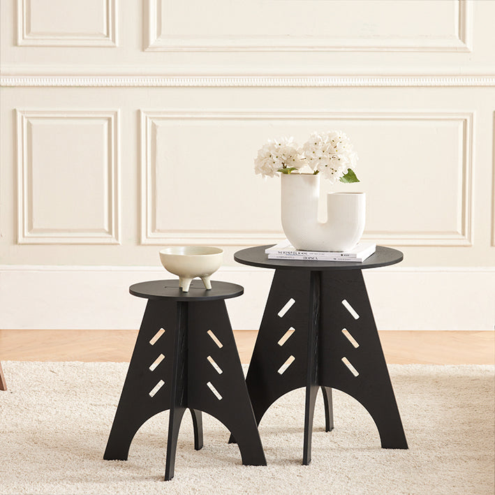 SoBuy | Beistelltisch mit Zapfenverbindungen | Kaffeetisch | Couchtisch | Schwarz | HFBT01-K-SCH