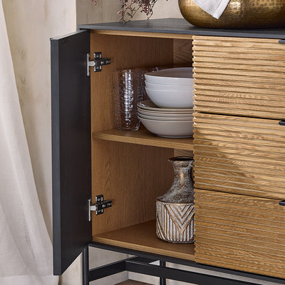 SoBuy | Sideboard | Flurschrank | Küchenschrank | Aufbewahrungsschrank | TV-Schrank | HFSB02-SCH