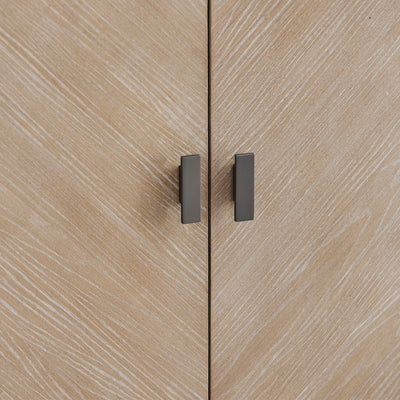 SoBuy | Sideboard Kommode Küchenschrank | 3 Schubladen & 3 Türen | vormontiert & stabil | Gummibaumholz | HFSB05-N