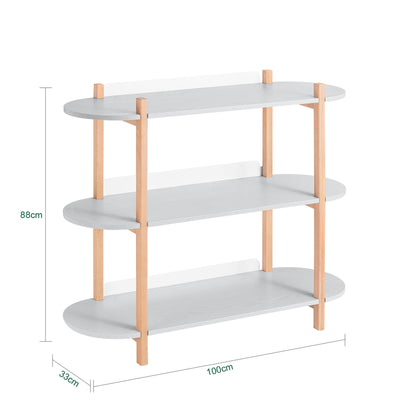 SoBuy | Konsolentisch | Flurtisch | Sideboard | Beistelltisch | Hellgrau | HSTR01-H-HG