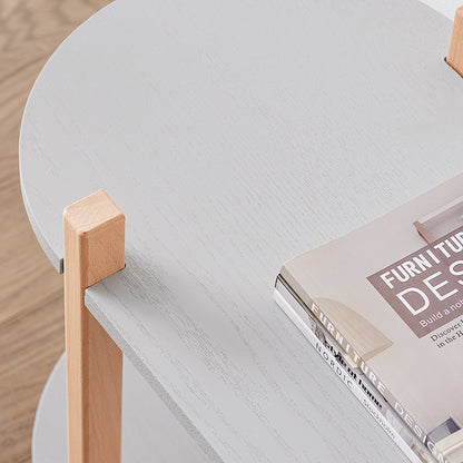 SoBuy | Multifunktionales Regal | Bücherregal | Standregal mit 2 Ablagen | Standregal | Grau/Natur | HSTR01-HG