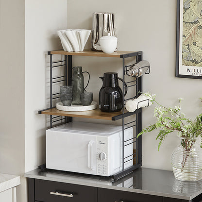 SoBuy | Mikrowellenregal | Mikrowellenhalter | Küchenregal | KCR08-PF