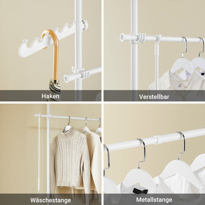 SoBuy | Teleskop Kleiderstange | Kleiderstangen System | Regalsystem | KLS03-II-W