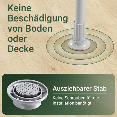 SoBuy | Teleskop Kleiderstange | Kleiderstangen System | Regalsystem | Hellgrau | KLS04-II-HG