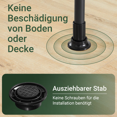 SoBuy | Teleskop Kleiderstange | Kleiderstangen System | Regalsystem | Schwarz | KLS04-II-SCH