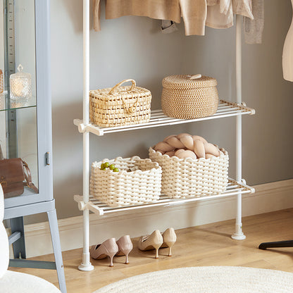 SoBuy | Teleskop Kleiderstange | Kleiderstangen System | Weiß | KLS07-W