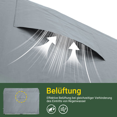 Vorverkauf | SoBuy | Foliengerätehaus | Fahrradgarage wetterfest Geräteschuppen | Grau 159x165x219cm KLS11-L-DG