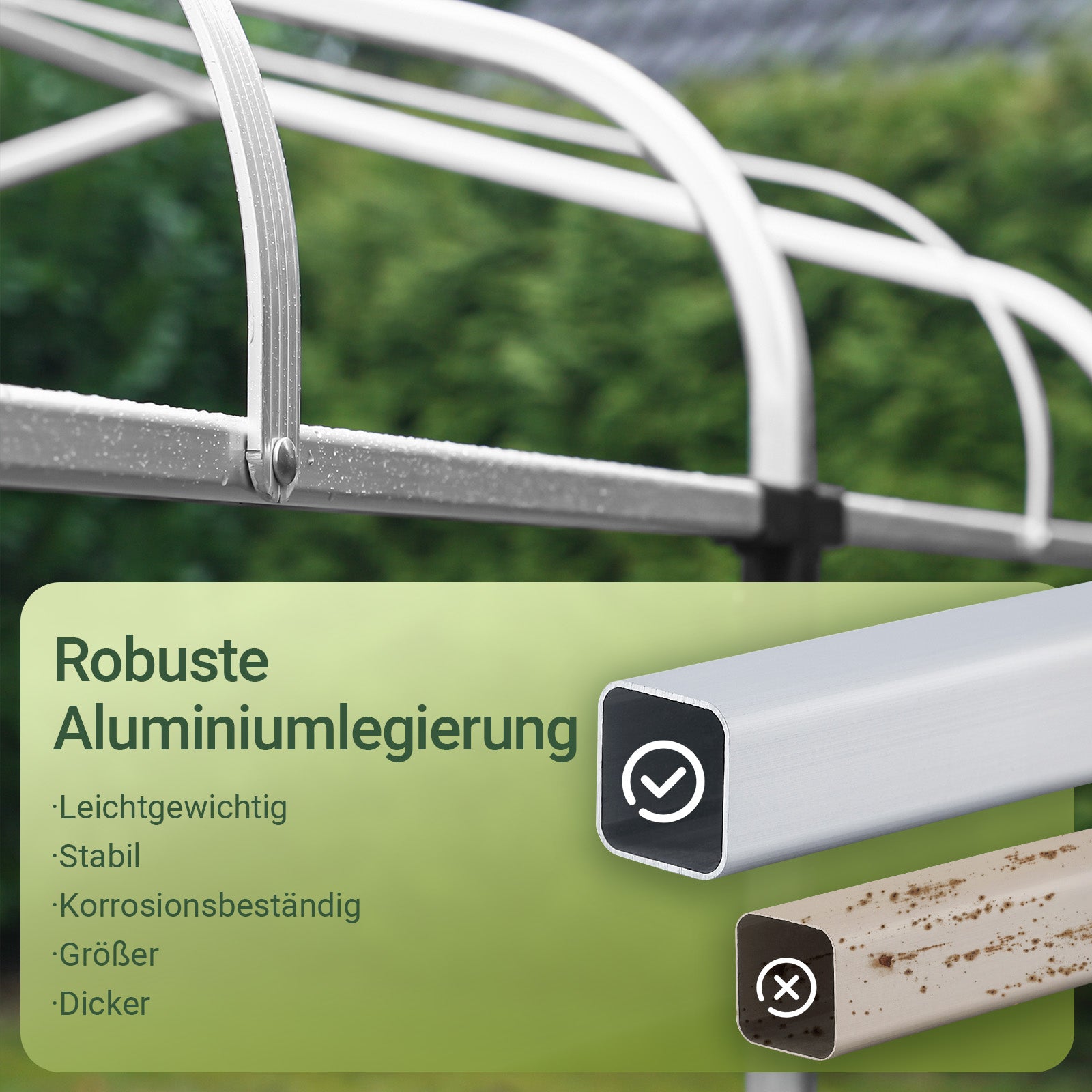 SoBuy | Foliengerätehaus | Gerätehaus | Gartenschuppen Garagenzelt Silber | KLS11-L