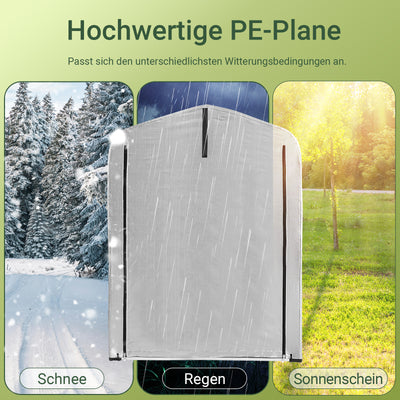 SoBuy | Foliengerätehaus | Gerätehaus | Gartenschuppen Garagenzelt Silber | KLS11