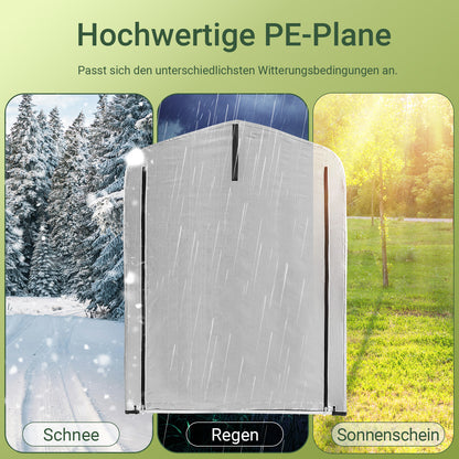 SoBuy | Foliengerätehaus | Gerätehaus | Gartenschuppen Garagenzelt Silber | KLS11