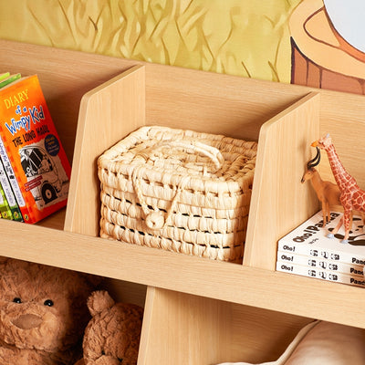 SoBuy | Kinderregal mit 5 Fächern | Aufbewahrungsregal | Bücherregal | Natur | KMB111-N