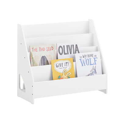 SoBuy | Kinderbücherregal Büchergestell für Kinder | Weiß | 70x60x30cm | KMB32-K-W