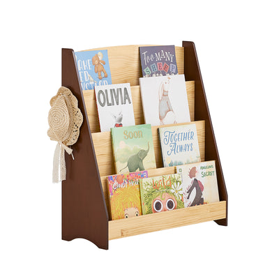 SoBuy | Kinderbücherregal | Zeitungsständer | Aufbewahrungsregal für Kinder | Natur | KMB32-N