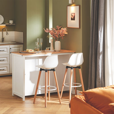 Vorverkauf | SoBuy | Kücheninsel mit 2 Rattankörben | Küchenschrank | Sideboard | Buffet | KNL05-W