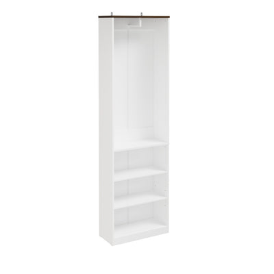 SoBuy | Kleiderständer | Kleiderschrank Weiß schmal mit Kleiderstange | White | KSB02-W