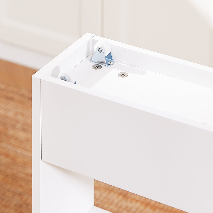 SoBuy | Nischenwagen 15cm breit | Badrollwagen | Küchenregal Weiß | NSR12-W