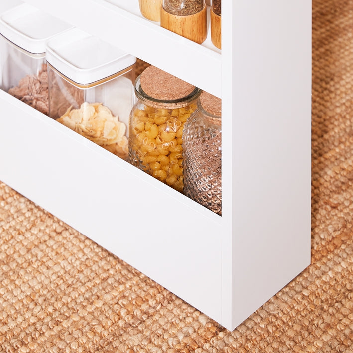 SoBuy | Nischenwagen 15cm breit | Badrollwagen | Küchenregal Weiß | NSR12-W