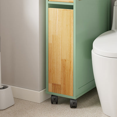 SoBuy | Nischenwagen Schmaler Rollwagen für Küche und Badezimmer Grün | NSR14-GR