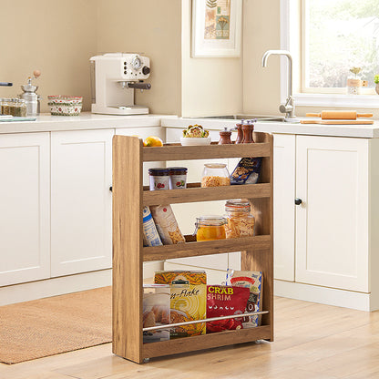 SoBuy | Nischenregal | Badrollwagen | Badezimmerregal | Küchenregal Vintage | NSR01-PF