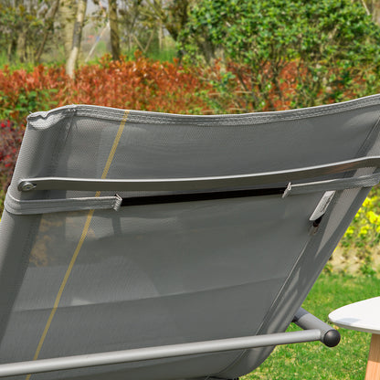 Vorverkauf | SoBuy Sonnenliege schaukel Liegestuhl für Gärten, Höfe 63x87x150cm Grau OGS28-HG