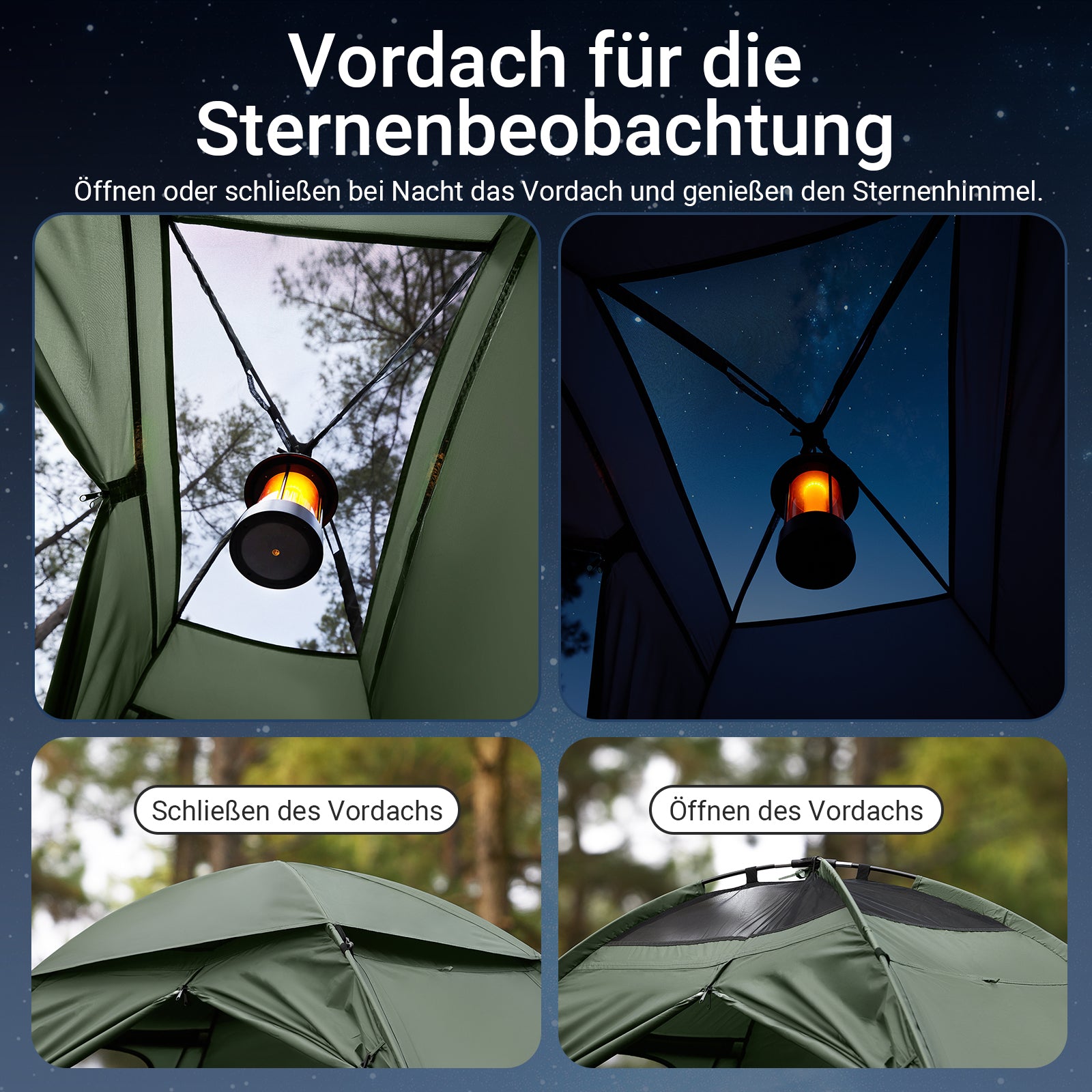 SoBuy | 7in1 Zelt Campingzelt 1 Person | Outdoor | Feldbett | Grün | 193x160x86cm | OGS32-GR