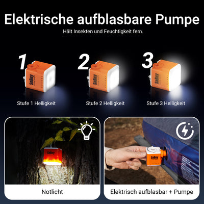 SoBuy | 7in1 Zelt Campingzelt | 1 Person | Outdoor | Feldbett | Hellgrau | 193x160x86cm | OGS32-HG