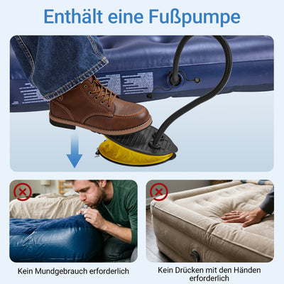 SoBuy | Feldbett 2 Person 191x22x137 cm für Campingzelt Outdoor | Grau OGS32-II-L-HG-P01