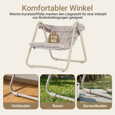 Vorverkauf | SoBuy Outdoor Hängesessel mit Sonnendach | Hängestuhl für Garten & Balkon Beige OGS62-MI