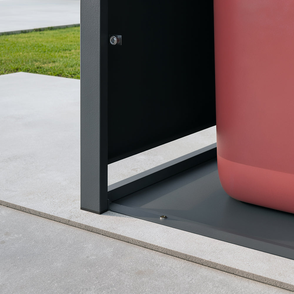 SoBuy | Mülltonnenboxen | Mülltonnenbox 240l 1er abschließbar | Dark Gray | 69×80×116 cm | OGS63-DG