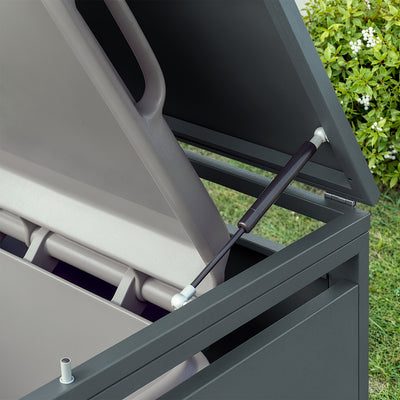 SoBuy | Mülltonnenboxen | 1er Mülltonnenbox 240l abschließbar | Dark Gray | 69×80×116 cm | OGS63-N
